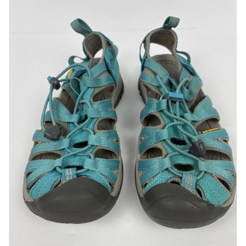 Keen Whisper Outdoor Closed Toe Sport Sandals Womens 9 Teal Gray Bungee - Picture 5 of 15